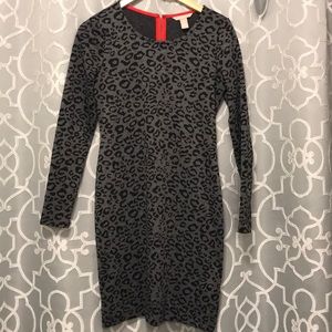 🍌Banana Republic Cheetah Print Long Sleeve Dress